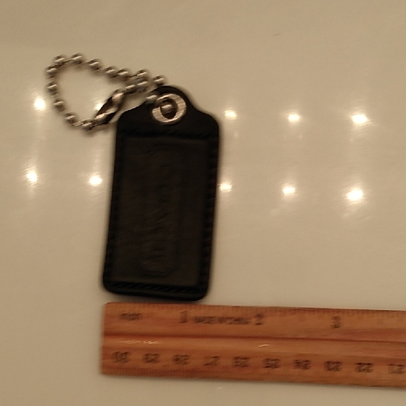 Coach Black Leather Bag Fob Purse Hang Tag - Picture 6 of 12